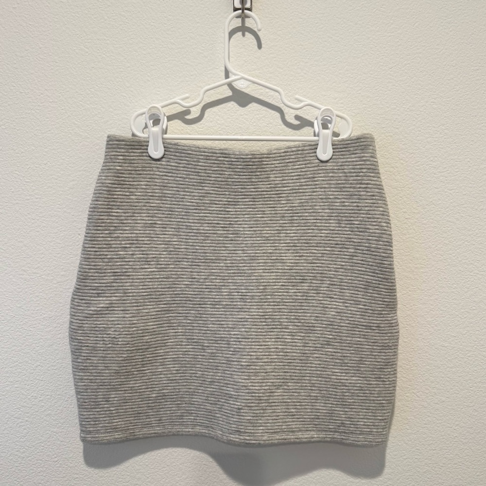 Wilfred Free Ribbed, Grey Mini Skirt